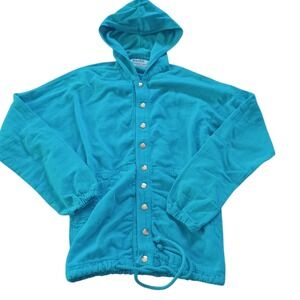 New Hero Vintage Native American Cotton Electric Blue Scovill Snap Woven‎ Jacket